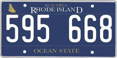 RI license plate 595668