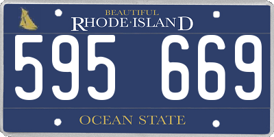 RI license plate 595669