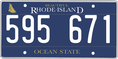 RI license plate 595671