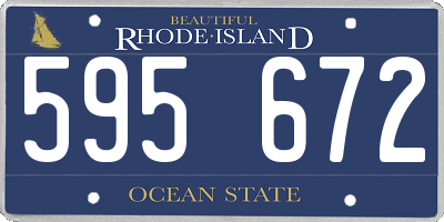 RI license plate 595672