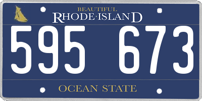 RI license plate 595673