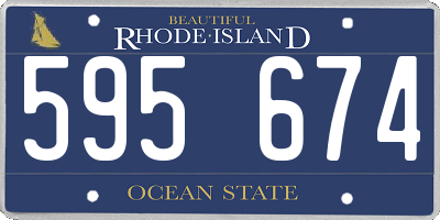 RI license plate 595674