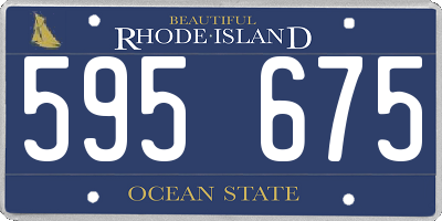 RI license plate 595675