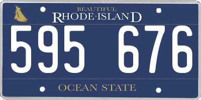 RI license plate 595676