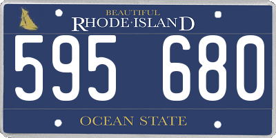 RI license plate 595680