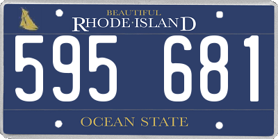 RI license plate 595681