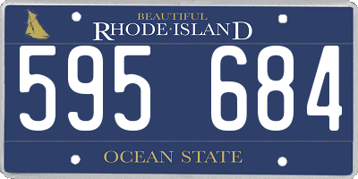 RI license plate 595684