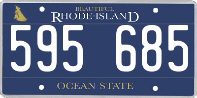 RI license plate 595685