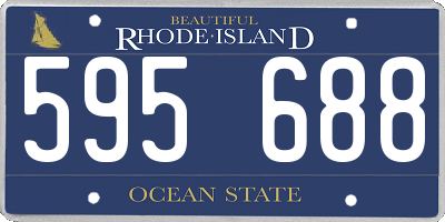 RI license plate 595688