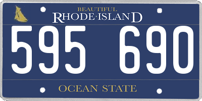 RI license plate 595690