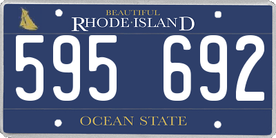 RI license plate 595692