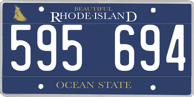 RI license plate 595694