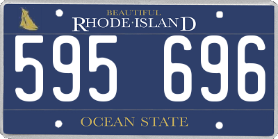 RI license plate 595696