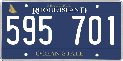 RI license plate 595701