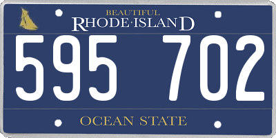 RI license plate 595702