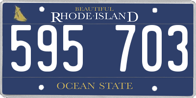 RI license plate 595703