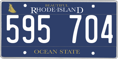 RI license plate 595704