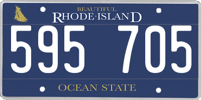 RI license plate 595705
