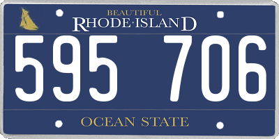 RI license plate 595706