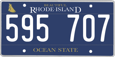 RI license plate 595707