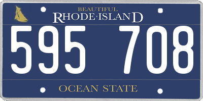 RI license plate 595708