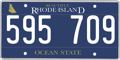 RI license plate 595709
