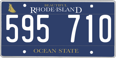 RI license plate 595710