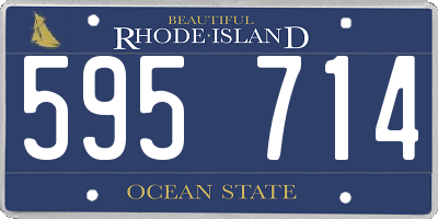 RI license plate 595714