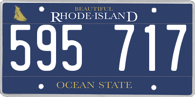 RI license plate 595717
