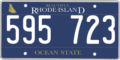 RI license plate 595723