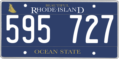 RI license plate 595727