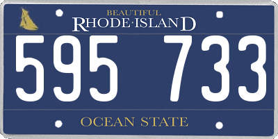 RI license plate 595733