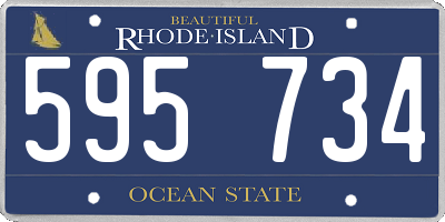 RI license plate 595734