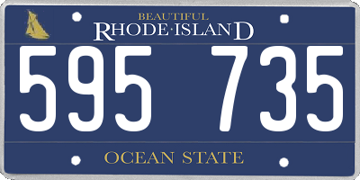 RI license plate 595735