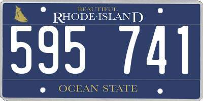 RI license plate 595741