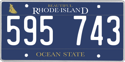 RI license plate 595743