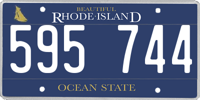 RI license plate 595744
