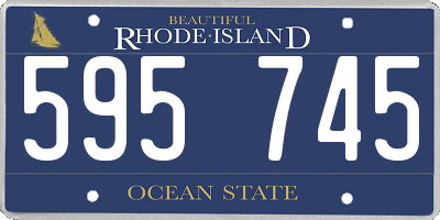 RI license plate 595745