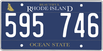 RI license plate 595746