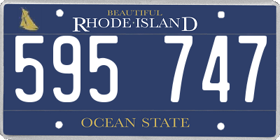 RI license plate 595747