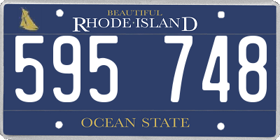 RI license plate 595748