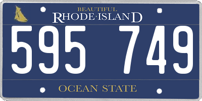 RI license plate 595749