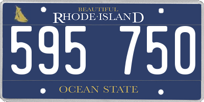 RI license plate 595750