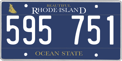RI license plate 595751