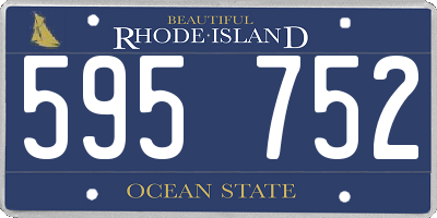 RI license plate 595752