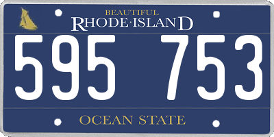 RI license plate 595753