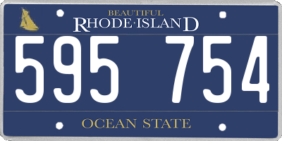 RI license plate 595754