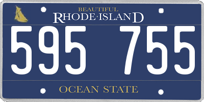 RI license plate 595755