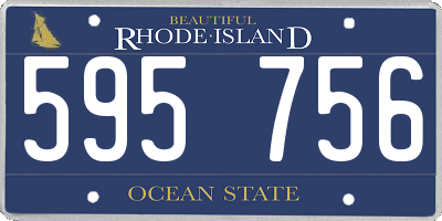 RI license plate 595756