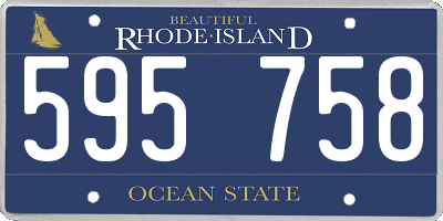RI license plate 595758